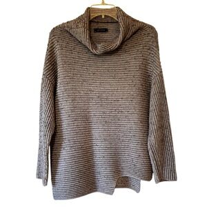 Cop.Copine Knit Gray Cowl Neck Sweater Sz Small